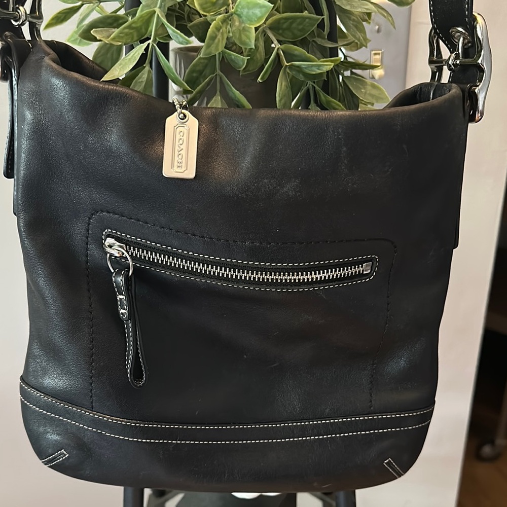 Coach Black Leather Crossbody Bag